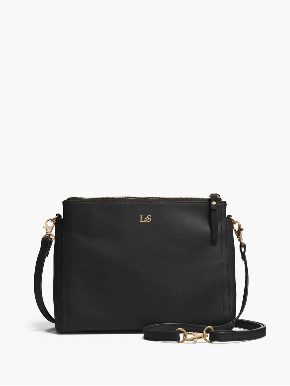 Lo & Sons Black Pearl Convertible Crossbody Bag - Gold Hardwarr
